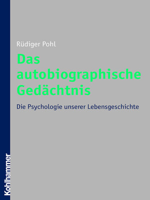 cover image of Das autobiographische Gedächtnis
